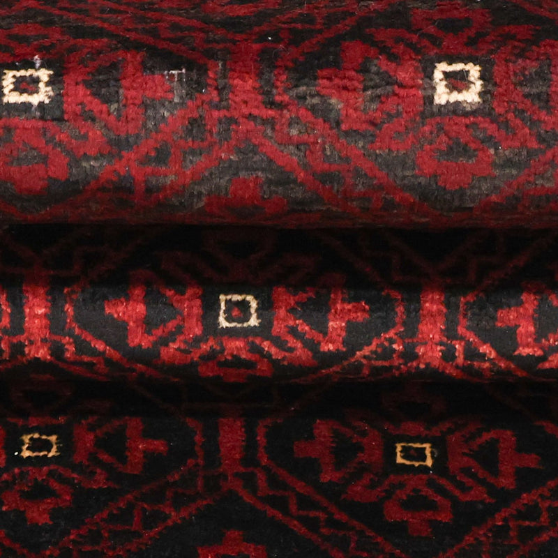 Runner Baluch-matta - 203 x 101 cm - mörkröd