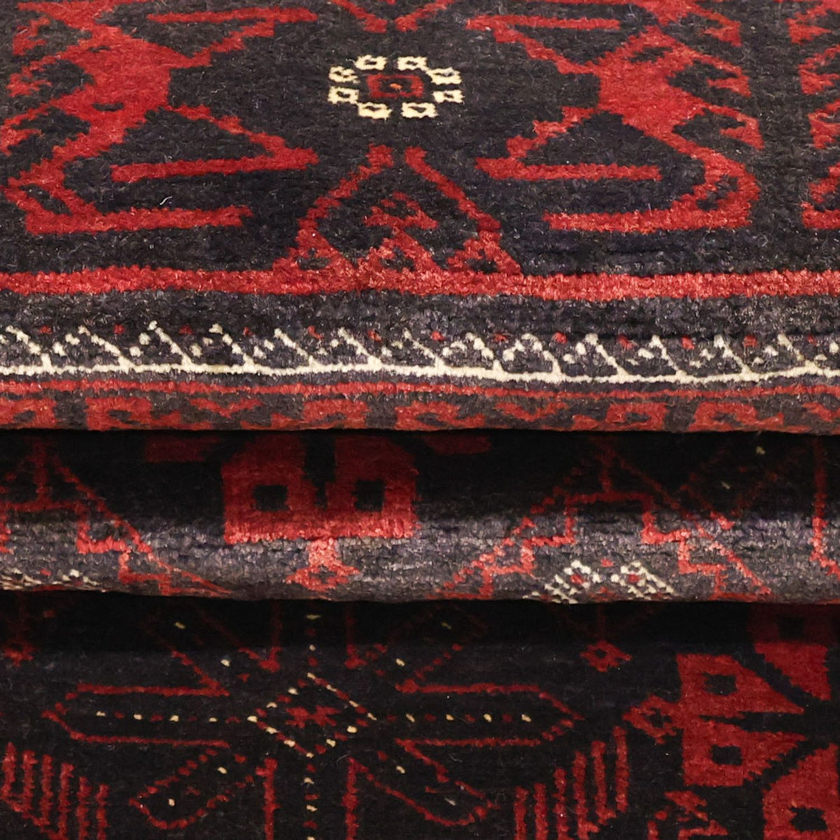 Runner Baluch-matta - 193 x 104 cm - mörkröd