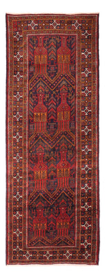 Runner Baluch-matta - 293 x 108 cm - mörkröd