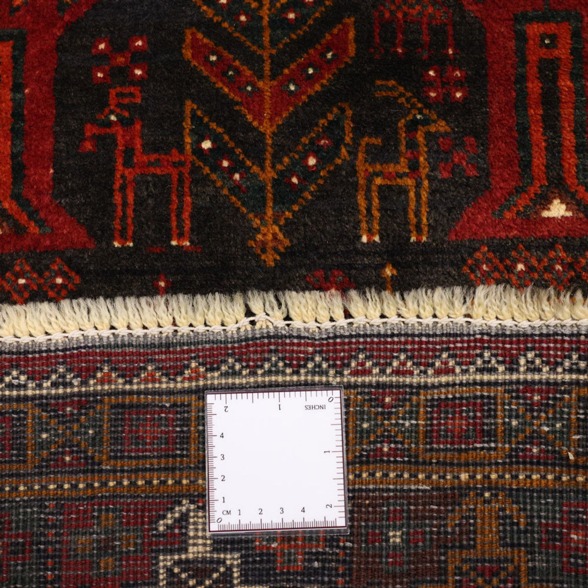 Runner Baluch-matta - 293 x 108 cm - mörkröd