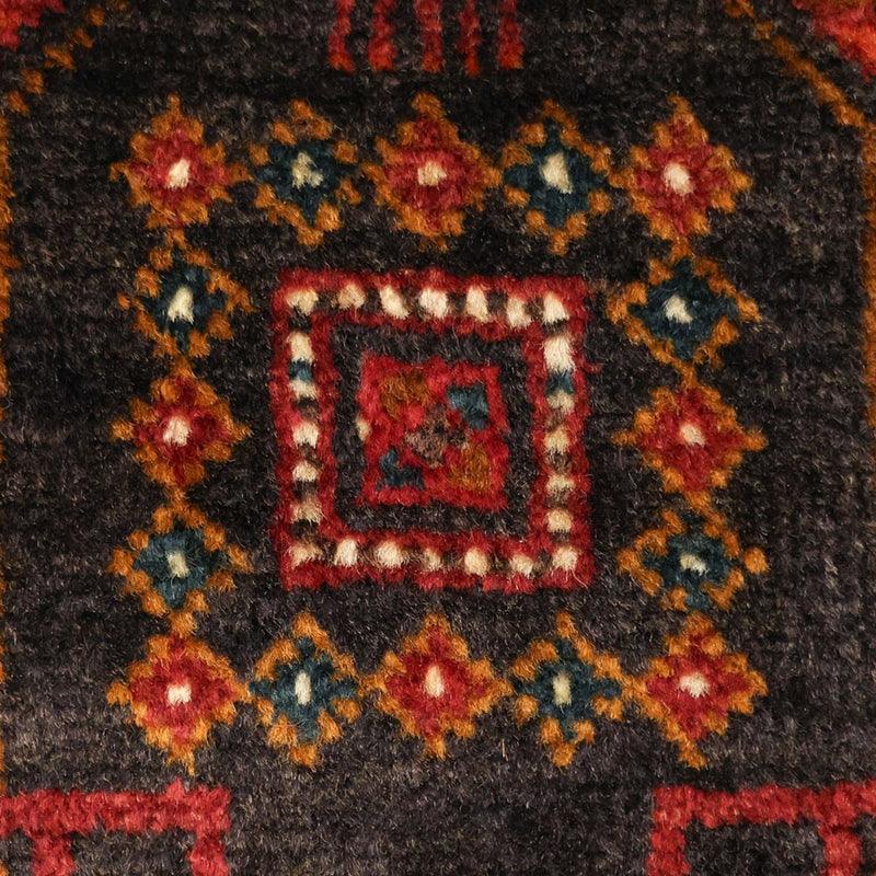 Runner Baluch-matta - 292 x 103 cm - mörkröd