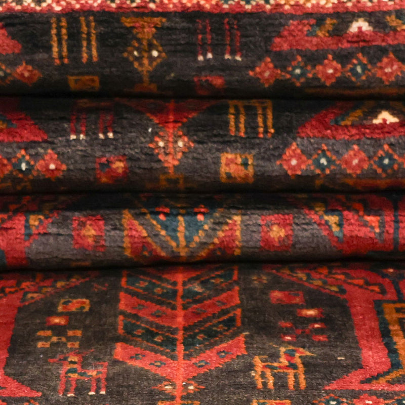 Runner Baluch-matta - 292 x 103 cm - mörkröd