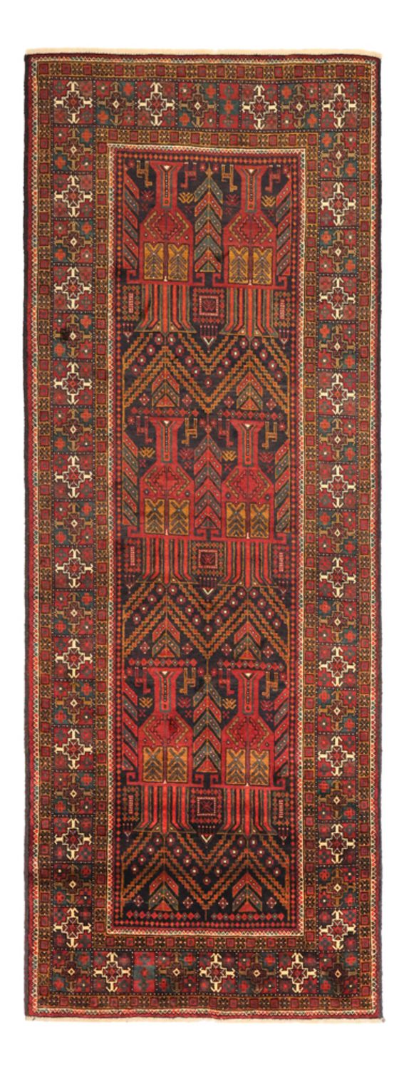 Runner Baluch-matta - 297 x 107 cm - mörkröd