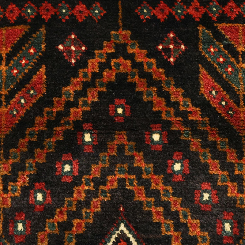 Runner Baluch-matta - 297 x 107 cm - mörkröd