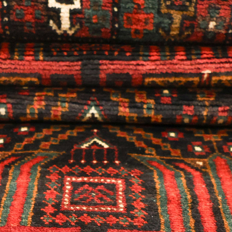 Runner Baluch-matta - 297 x 107 cm - mörkröd