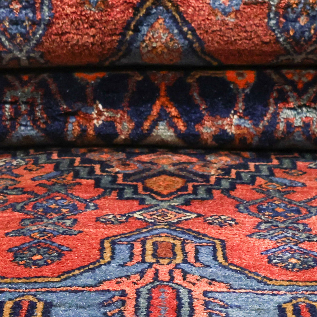 Persisk matta - Bijar - 257 x 143 cm - mörkröd