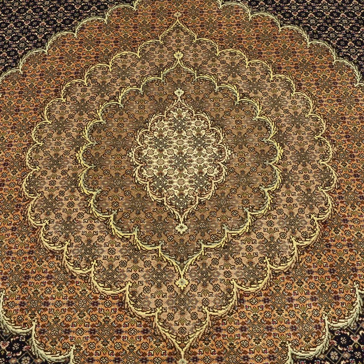 Persisk matta - Tabriz - Royal - Kungliga - 350 x 249 cm - mörkbrun