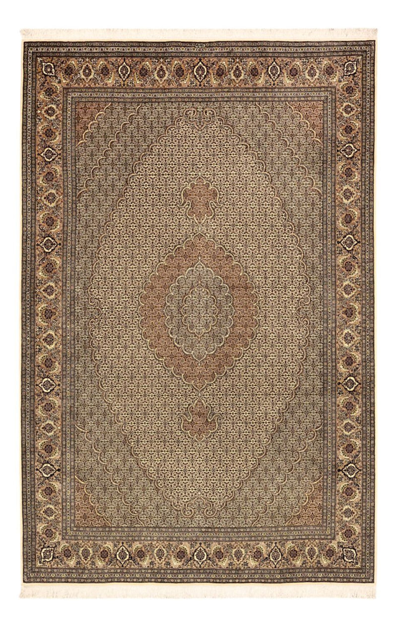 Persisk matta - Tabriz - Royal - Kungliga - 302 x 200 cm - mörk beige