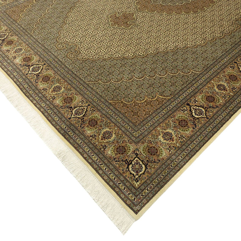 Persisk matta - Tabriz - Royal - Kungliga - 302 x 200 cm - mörk beige