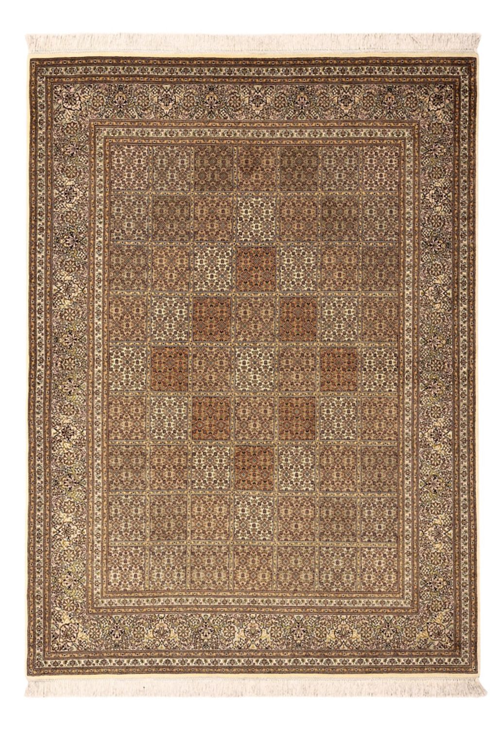 Persisk matta - Tabriz - Royal - Kungliga - 207 x 151 cm - mörk beige