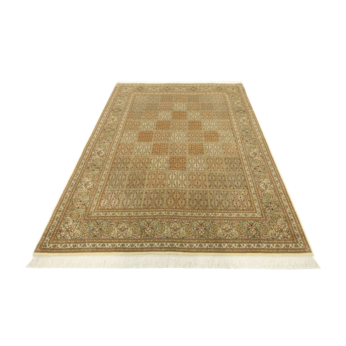 Persisk matta - Tabriz - Royal - Kungliga - 207 x 151 cm - mörk beige