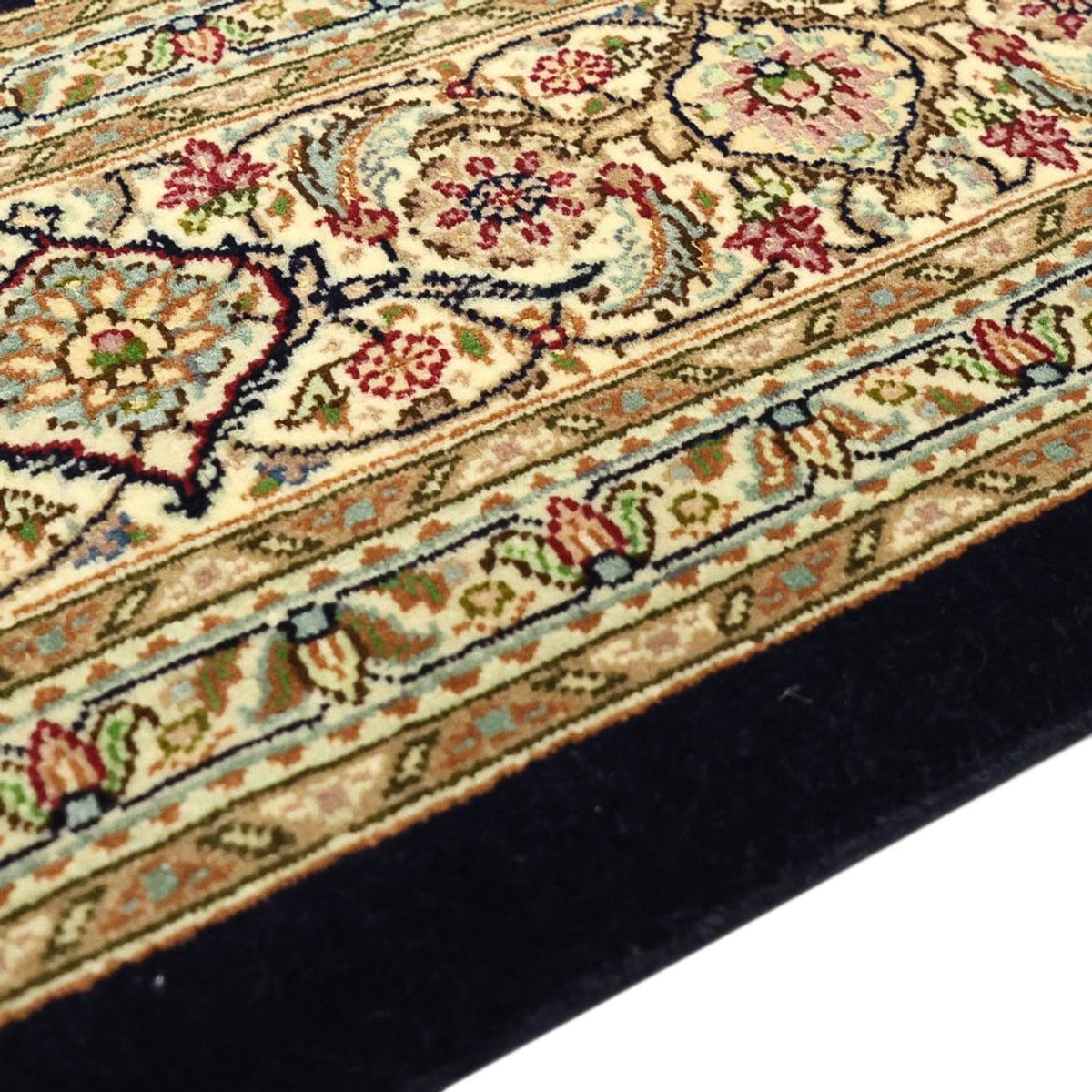 Persisk matta - Tabriz - Royal - Kungliga - 194 x 153 cm - mörk beige