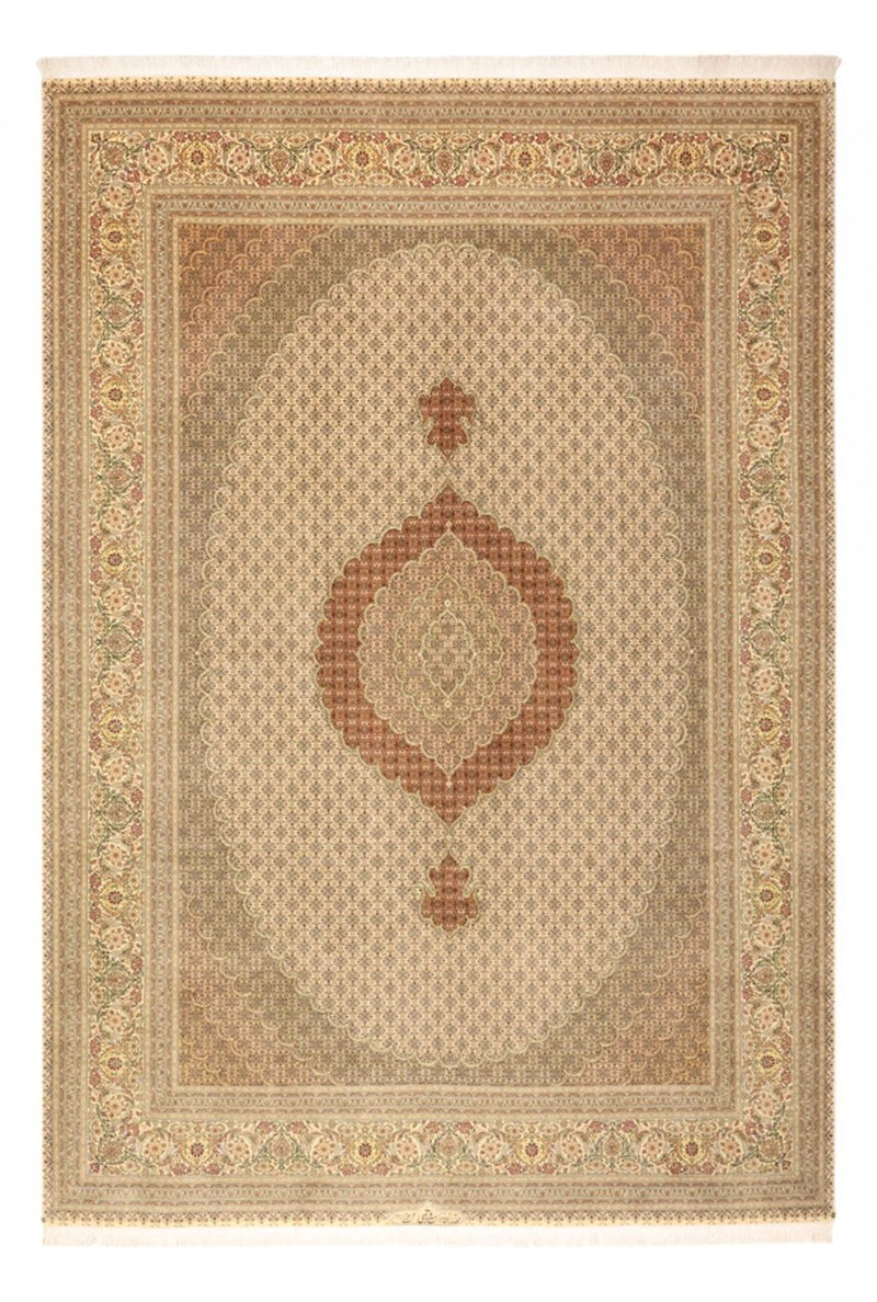 Persisk matta - Tabriz - Royal - Kungliga - 357 x 248 cm - ljusbeige