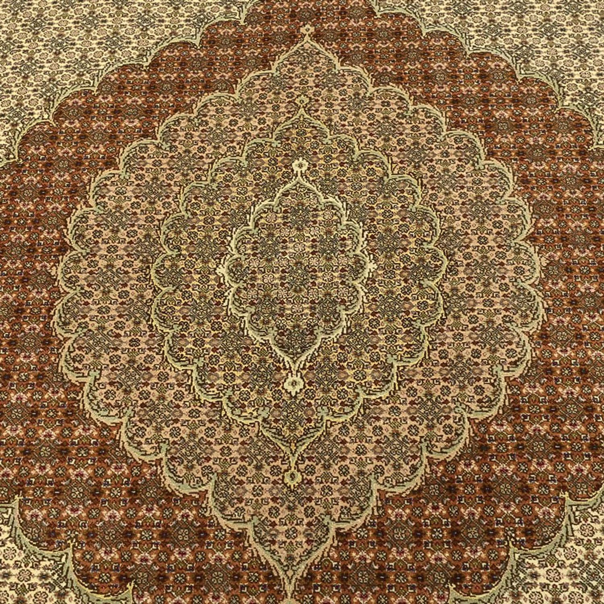 Persisk matta - Tabriz - Royal - Kungliga - 357 x 248 cm - ljusbeige