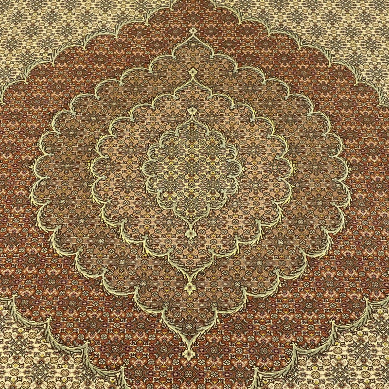 Persisk matta - Tabriz - Royal - Kungliga - 351 x 250 cm - mörk beige