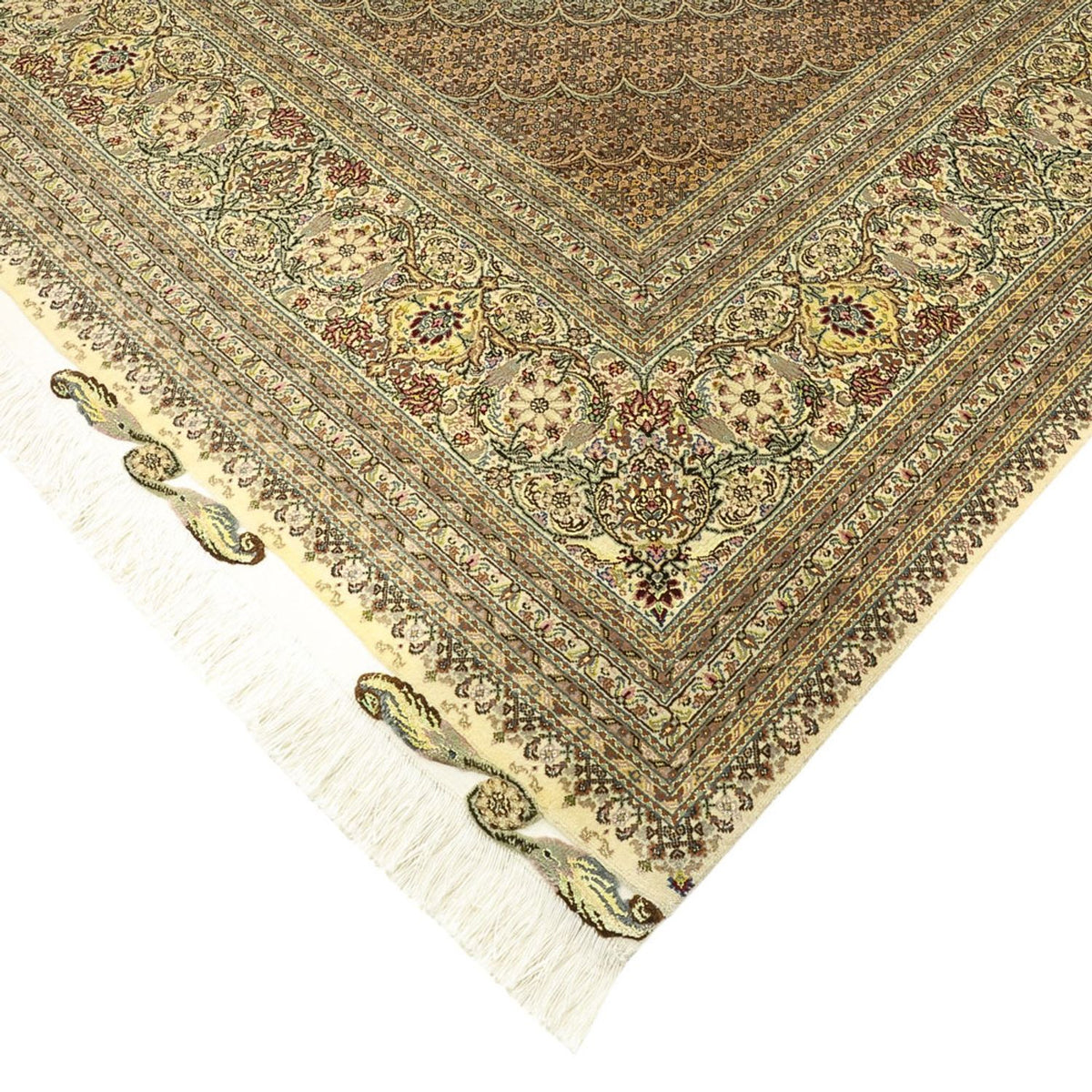 Persisk matta - Tabriz - Royal - Kungliga - 351 x 250 cm - mörk beige