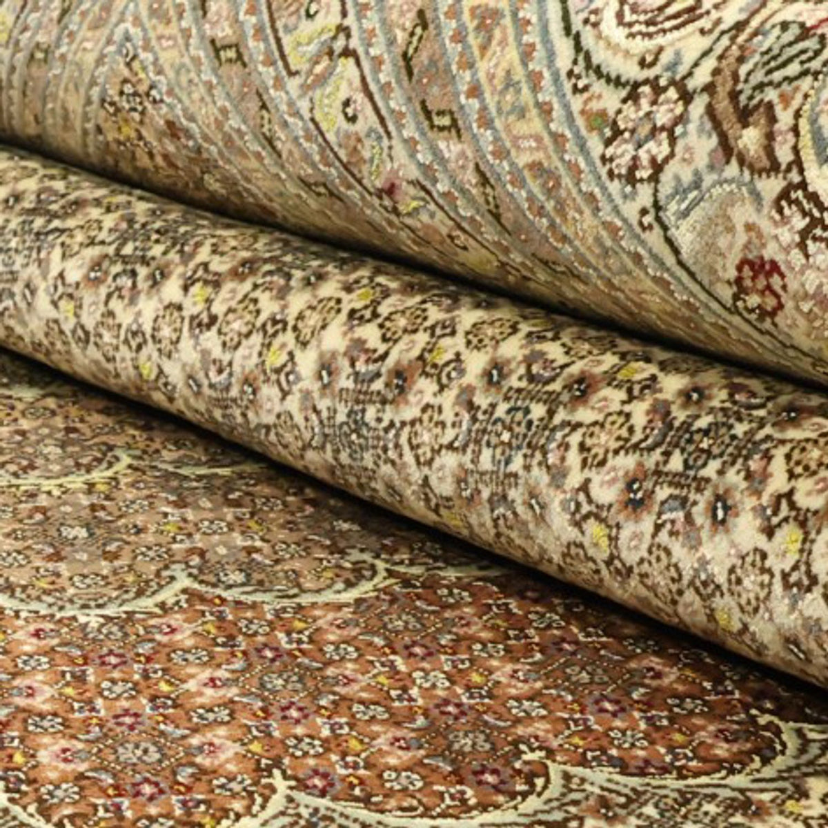 Persisk matta - Tabriz - Royal - Kungliga - 351 x 250 cm - mörk beige