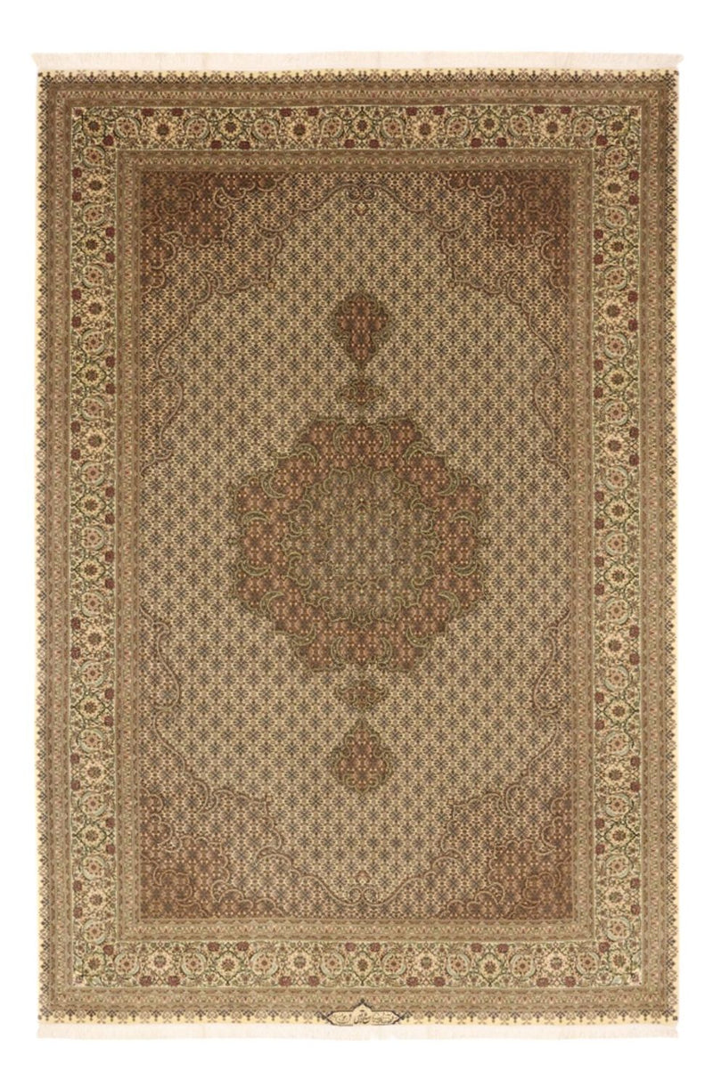 Persisk matta - Tabriz - Royal - Kungliga - 303 x 203 cm - mörk beige