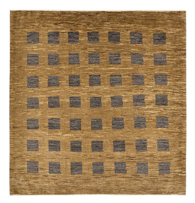 Gabbeh-matta - Loribaft Persian kvadrat  - 200 x 194 cm - mörk beige