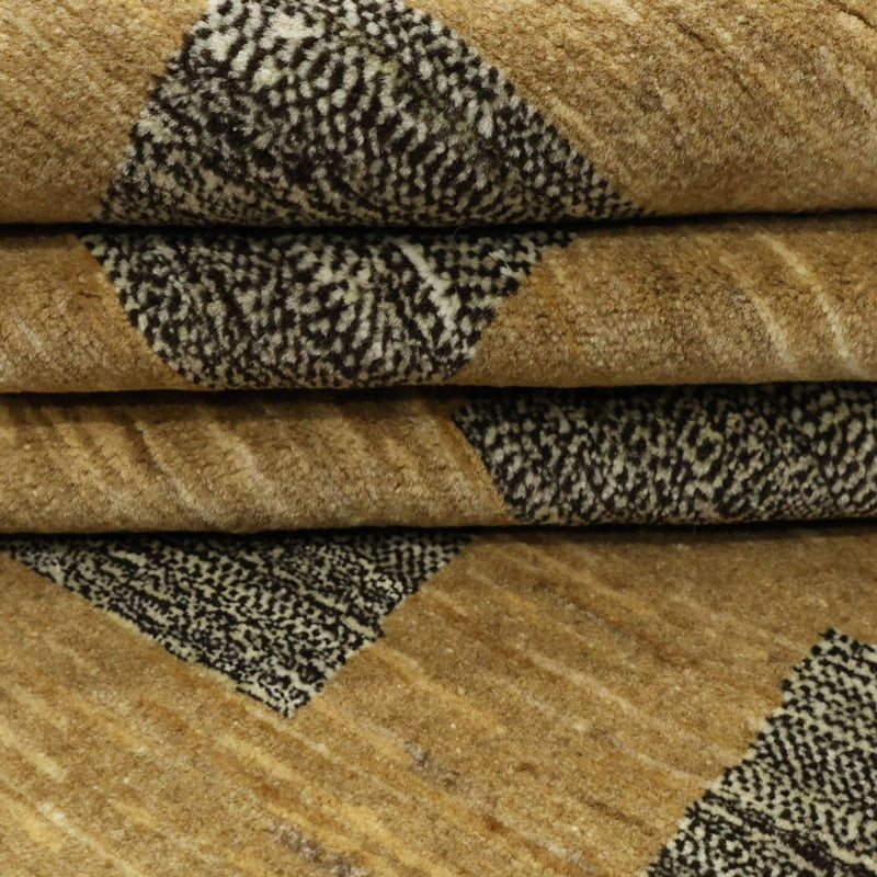 Gabbeh-matta - Loribaft Persian kvadrat  - 200 x 194 cm - mörk beige