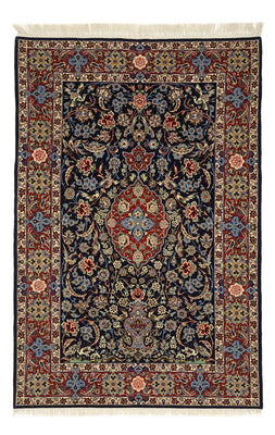 Orientaliska mattor - Isfahan - Halsband i siden - 166 x 114 cm - mörkblå
