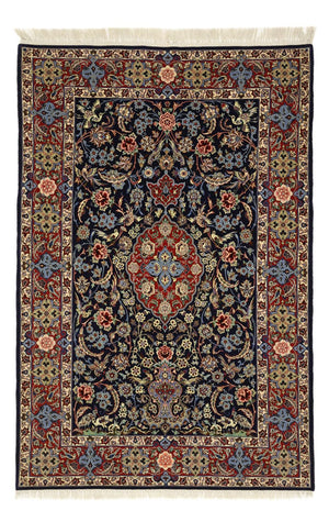 Orientaliska mattor - Isfahan - Halsband i siden - 166 x 114 cm - mörkblå