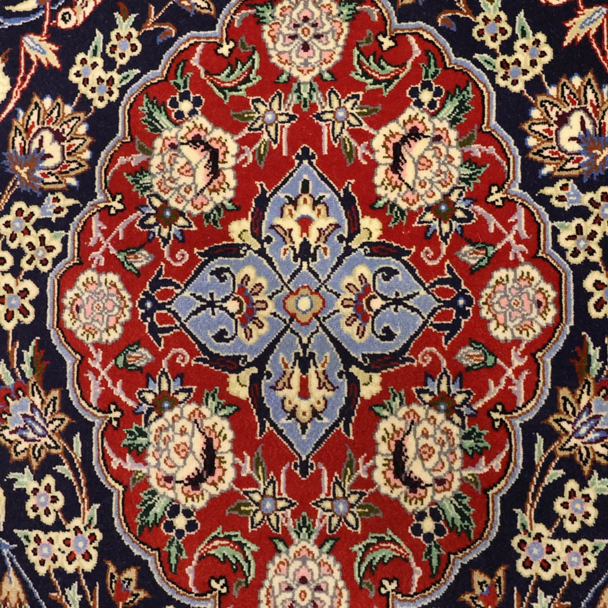 Orientaliska mattor - Isfahan - Halsband i siden - 166 x 114 cm - mörkblå