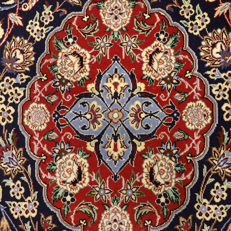 Orientaliska mattor - Isfahan - Halsband i siden - 166 x 114 cm - mörkblå