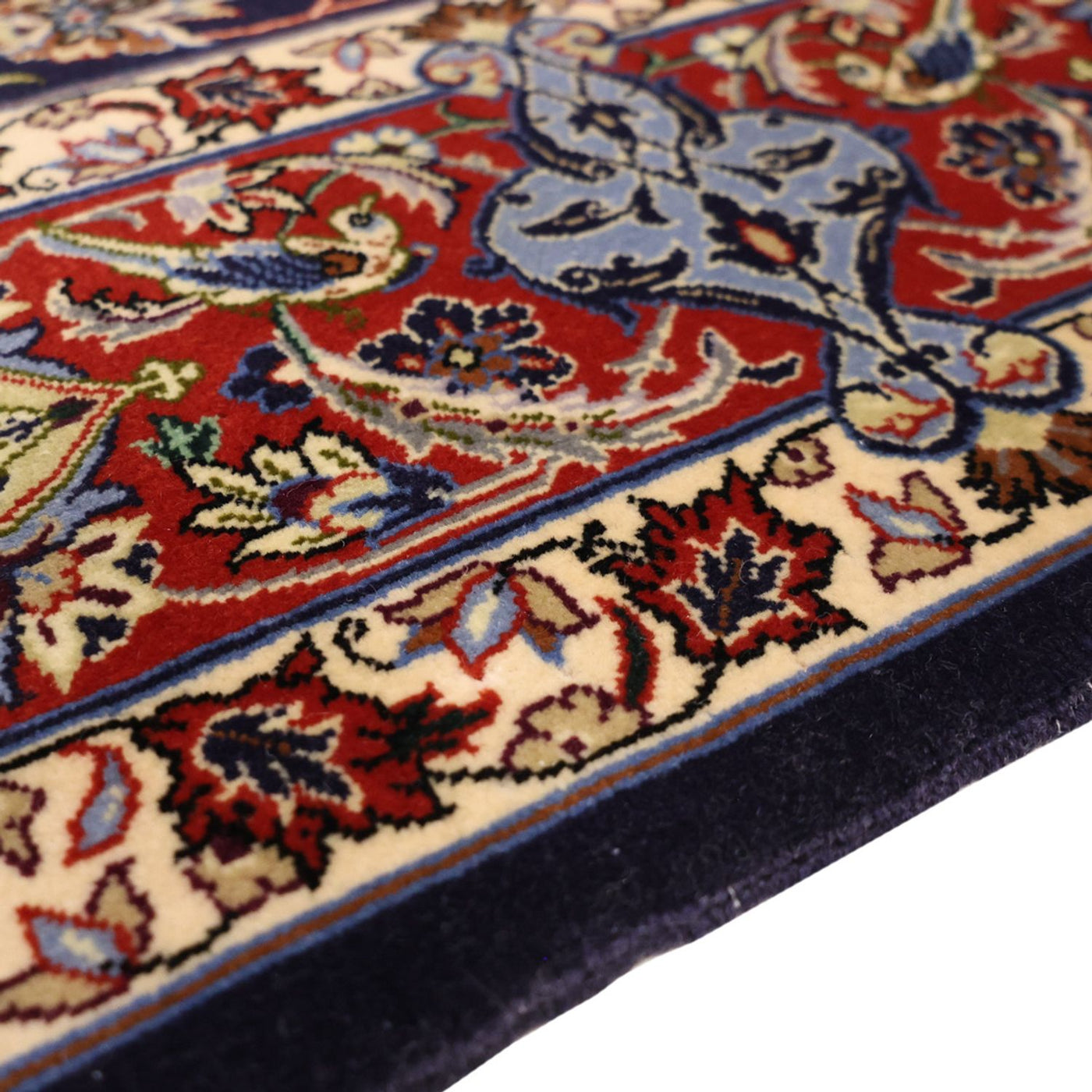 Orientaliska mattor - Isfahan - Halsband i siden - 166 x 114 cm - mörkblå