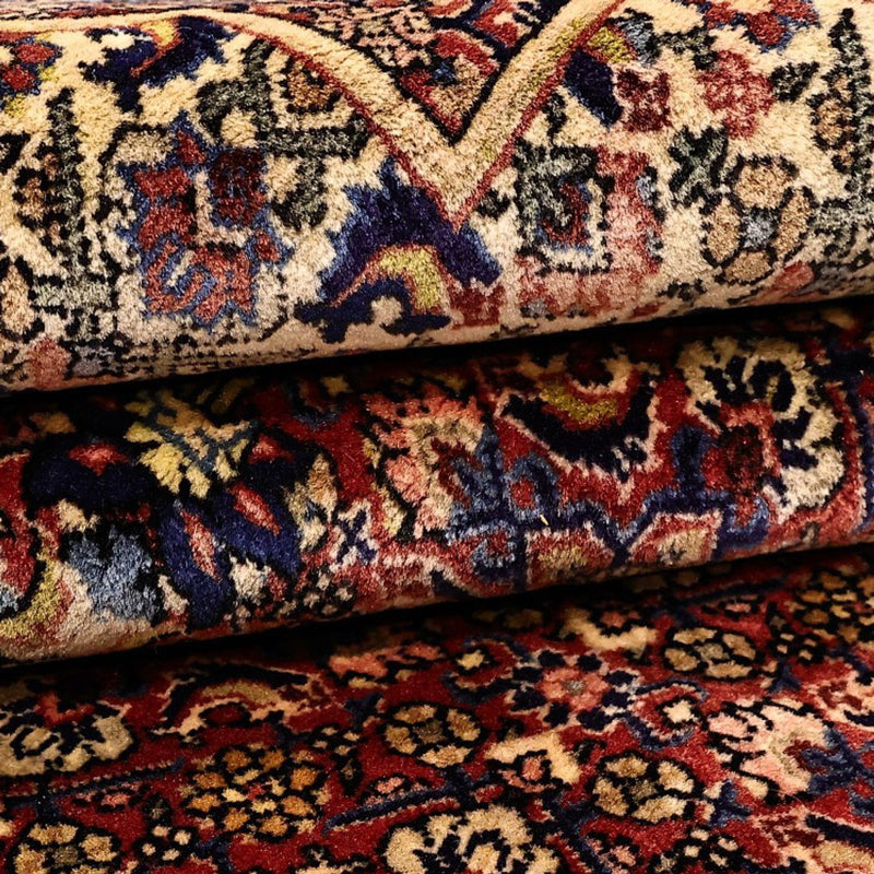 Persisk matta - Bijar - 216 x 144 cm - mörkröd