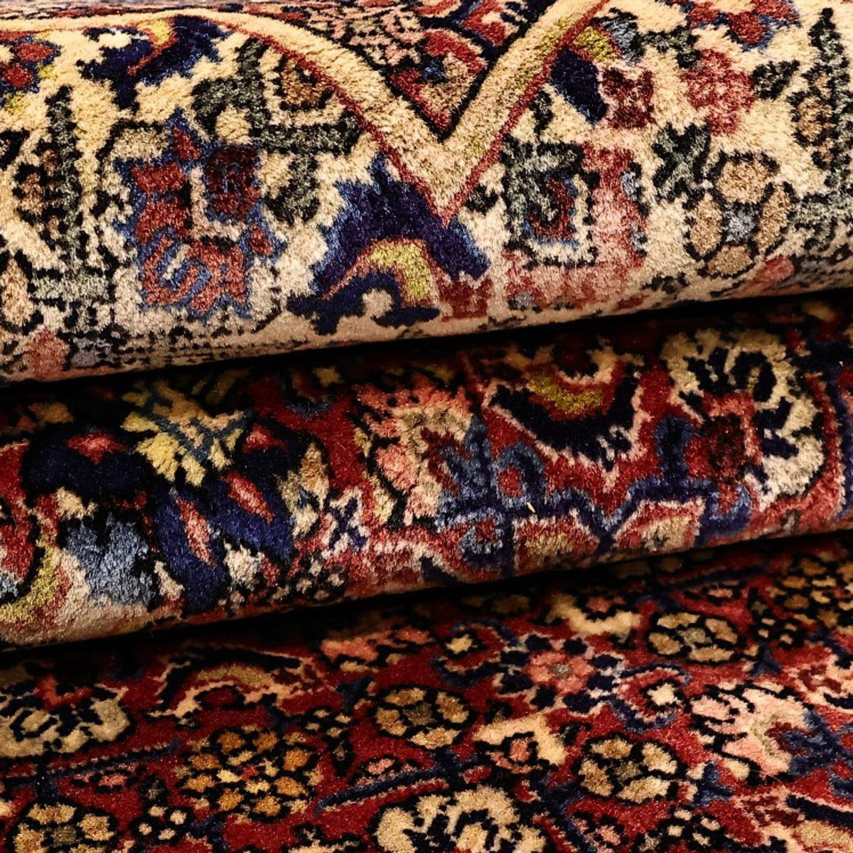 Persisk matta - Bijar - 216 x 144 cm - mörkröd