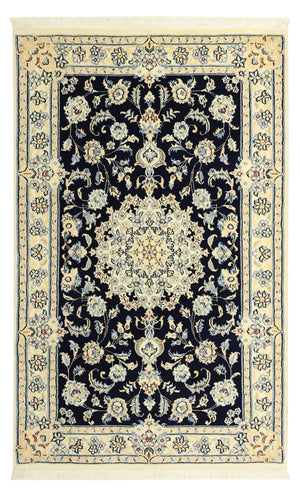 Persisk matta - Nain - Royal - Kungliga - 136 x 86 cm - mörkblå
