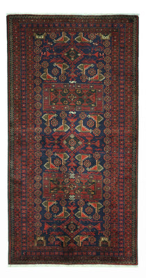 Runner Baluch-matta - 194 x 101 cm - mörkröd