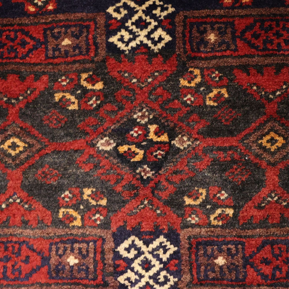 Runner Baluch-matta - 194 x 101 cm - mörkröd