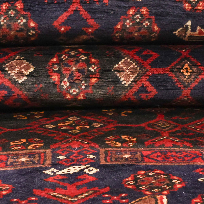 Runner Baluch-matta - 194 x 101 cm - mörkröd