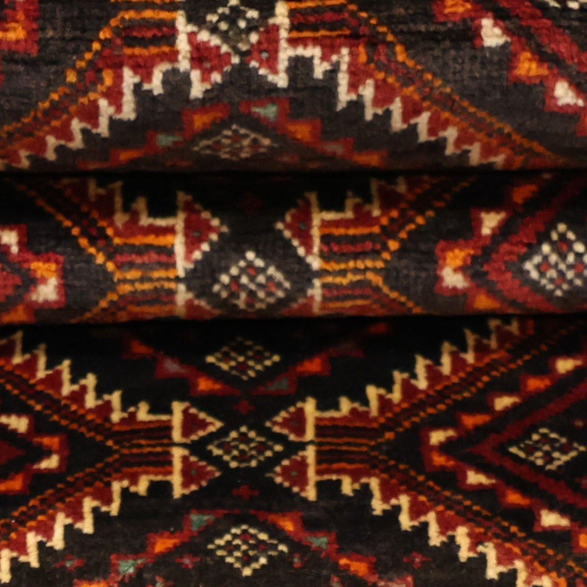 Runner Baluch-matta - 195 x 98 cm - mörkröd