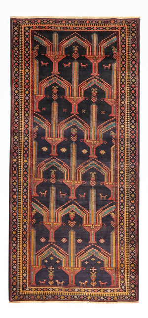 Runner Baluch-matta - 274 x 125 cm - mörkblå