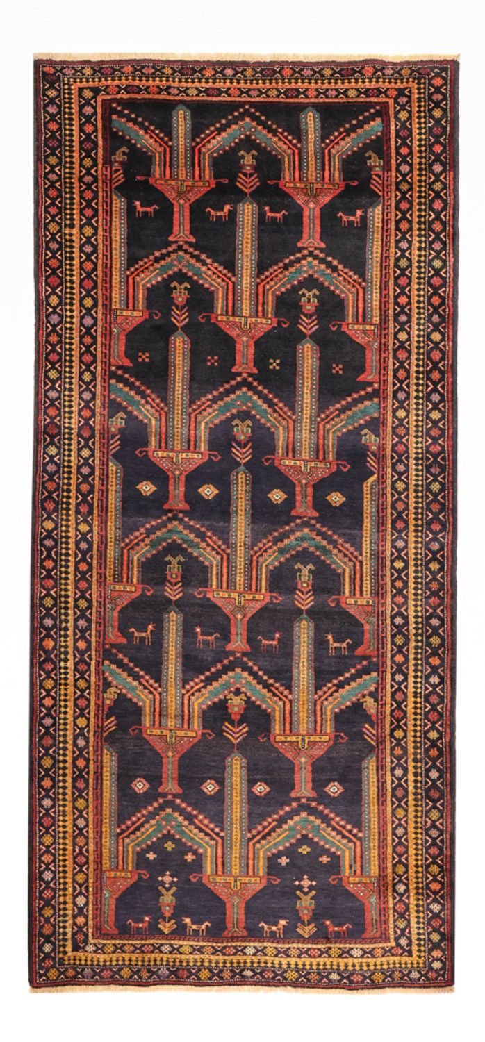 Runner Baluch-matta - 274 x 125 cm - mörkblå