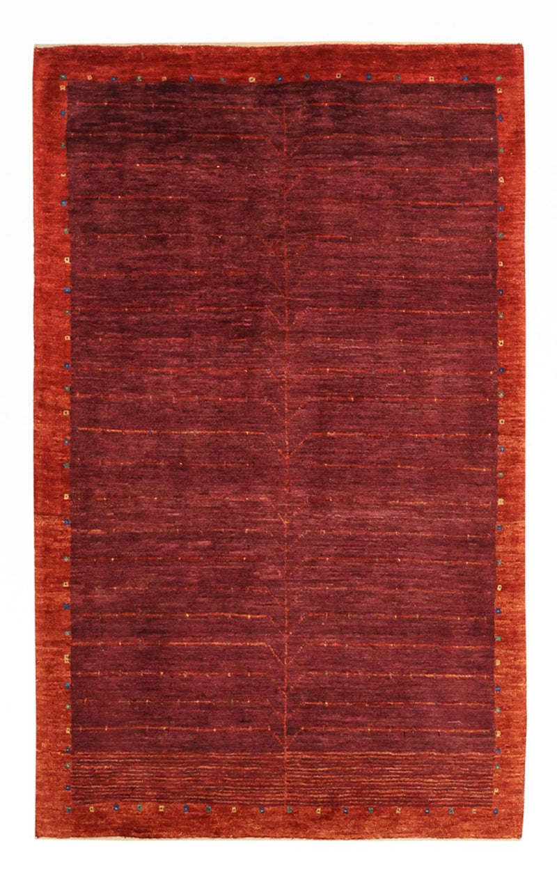 Gabbeh-matta - Kashkuli Persiska - 130 x 81 cm - mörkröd