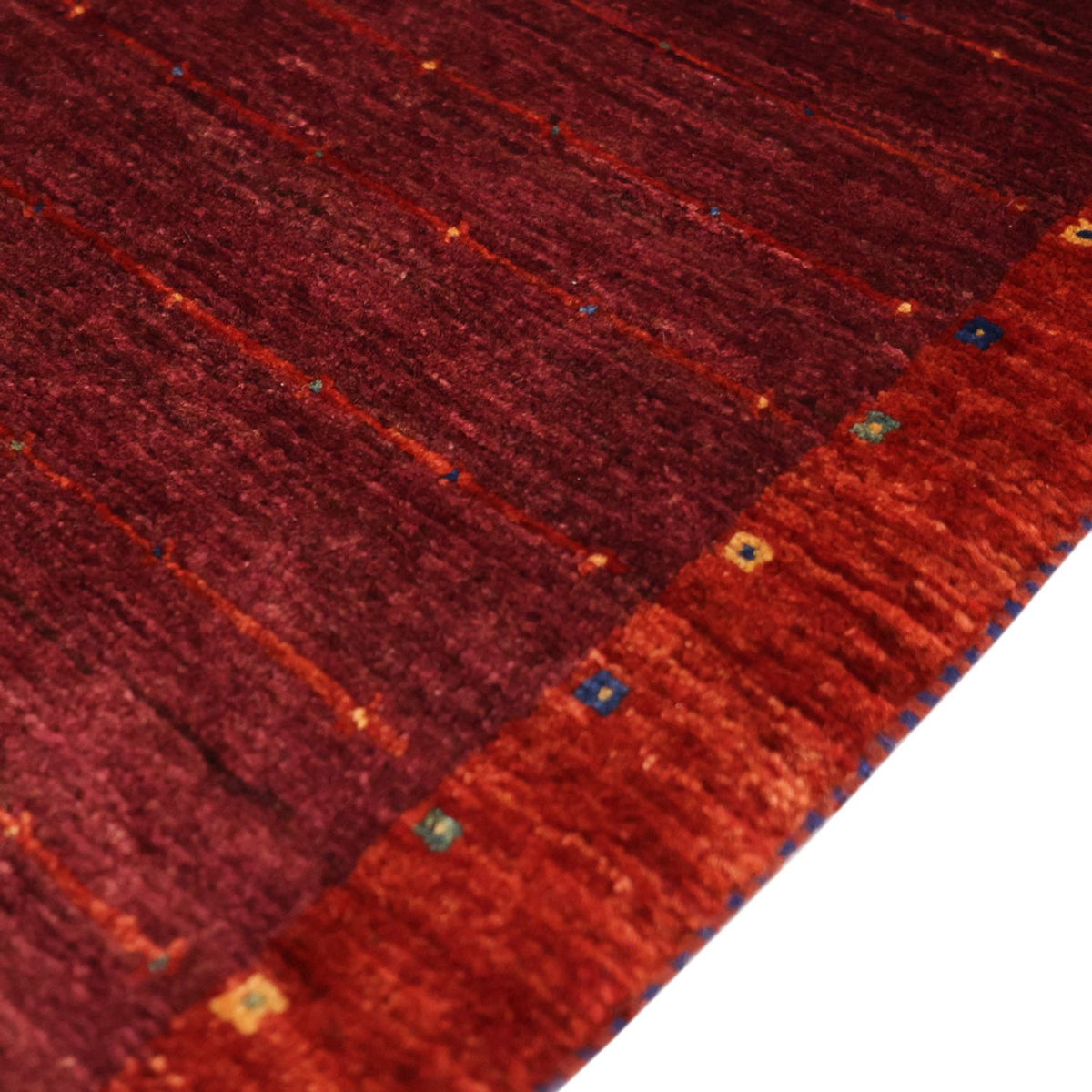 Gabbeh-matta - Kashkuli Persiska - 130 x 81 cm - mörkröd