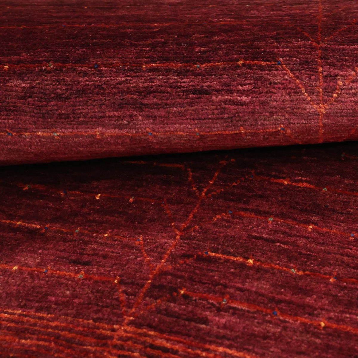 Gabbeh-matta - Kashkuli Persiska - 130 x 81 cm - mörkröd