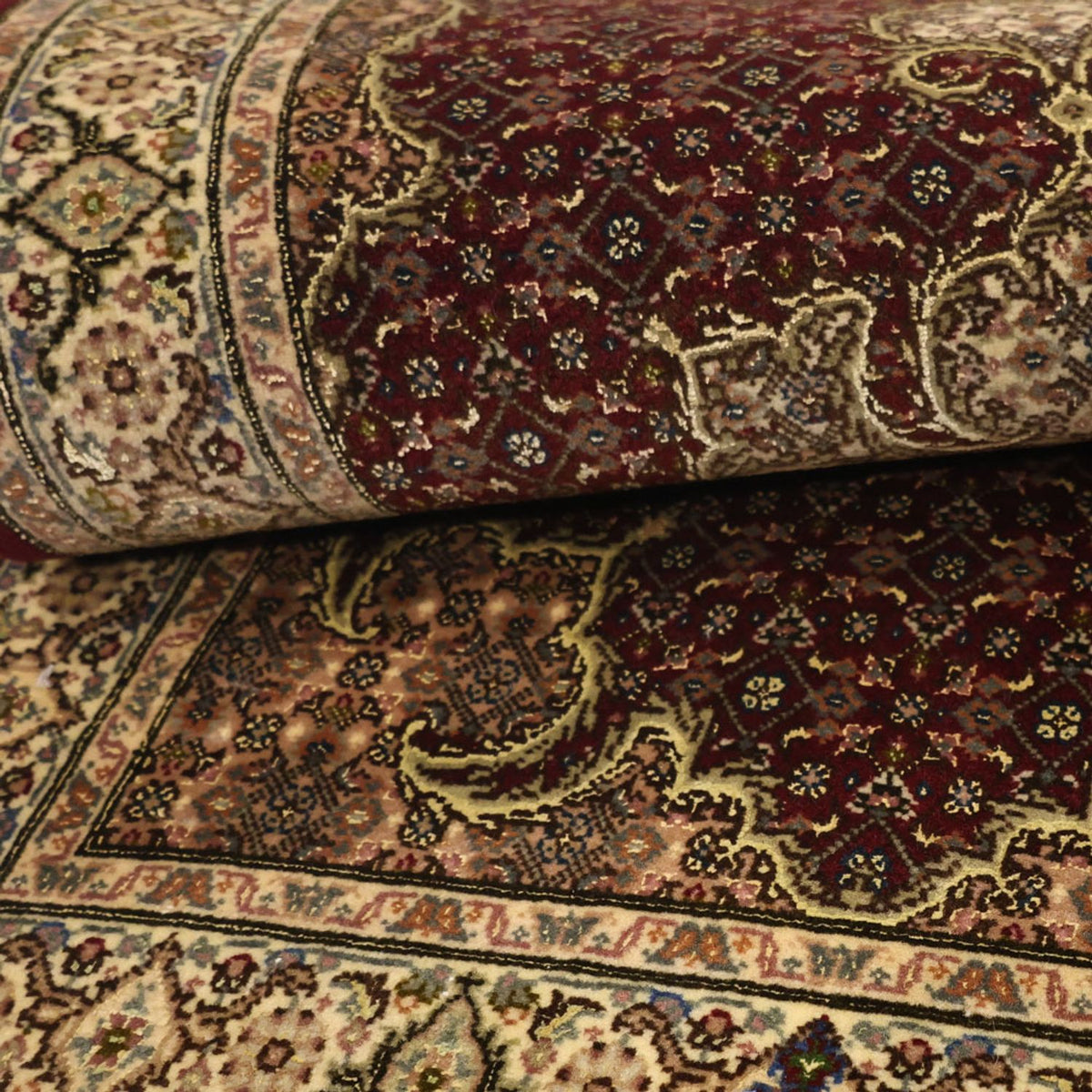 Persisk matta - Tabriz - Royal - 110 x 59 cm - mörk beige