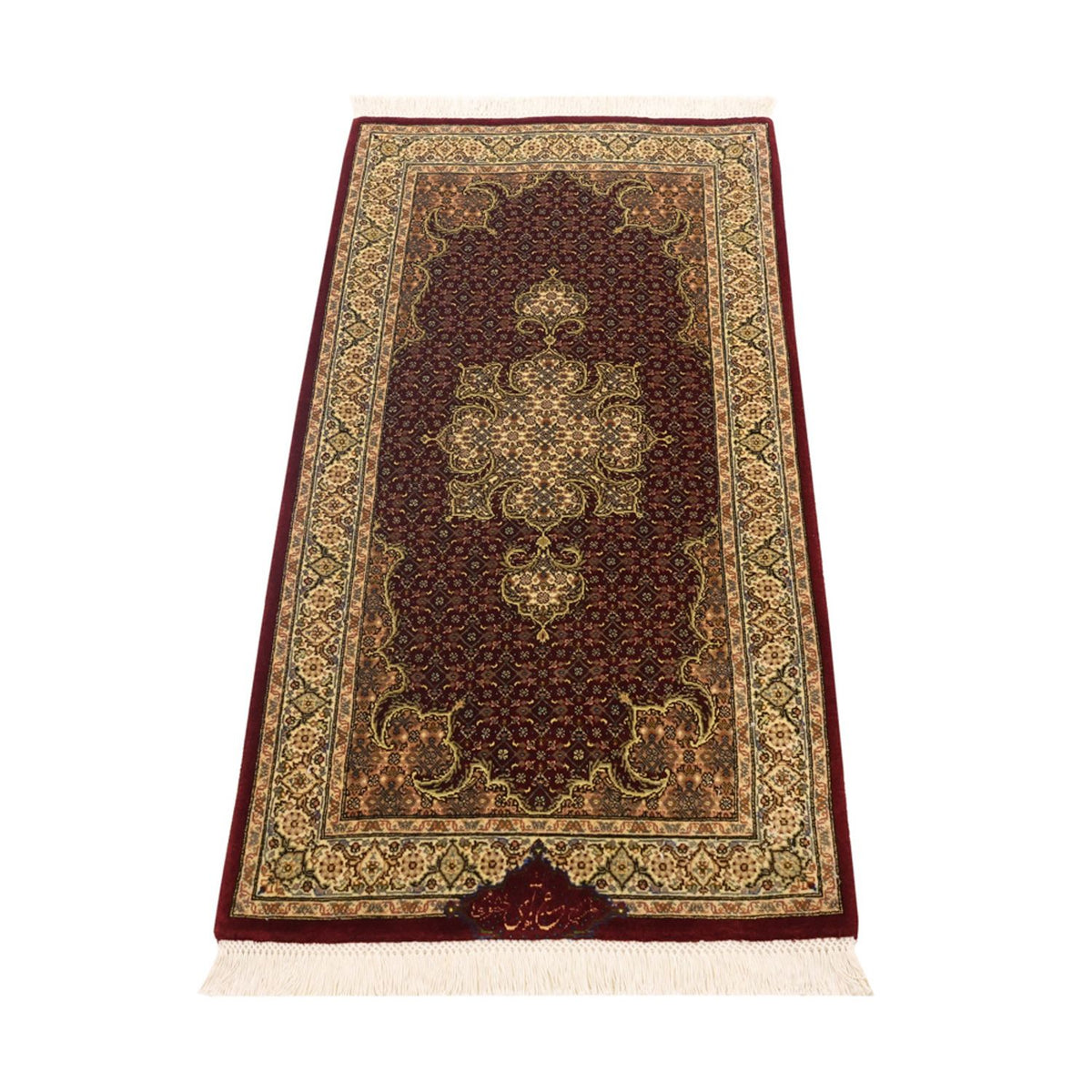 Persisk matta - Tabriz - Royal - 110 x 59 cm - mörk beige