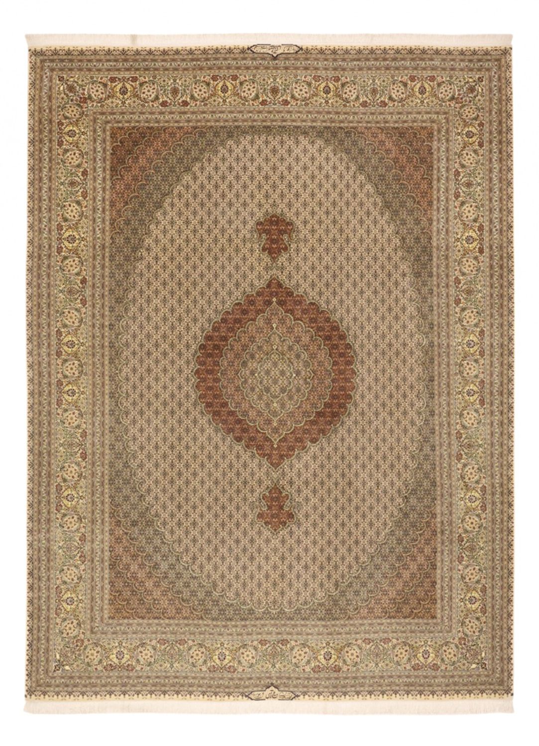 Persisk matta - Tabriz - Royal - Kungliga - 336 x 252 cm - taupe
