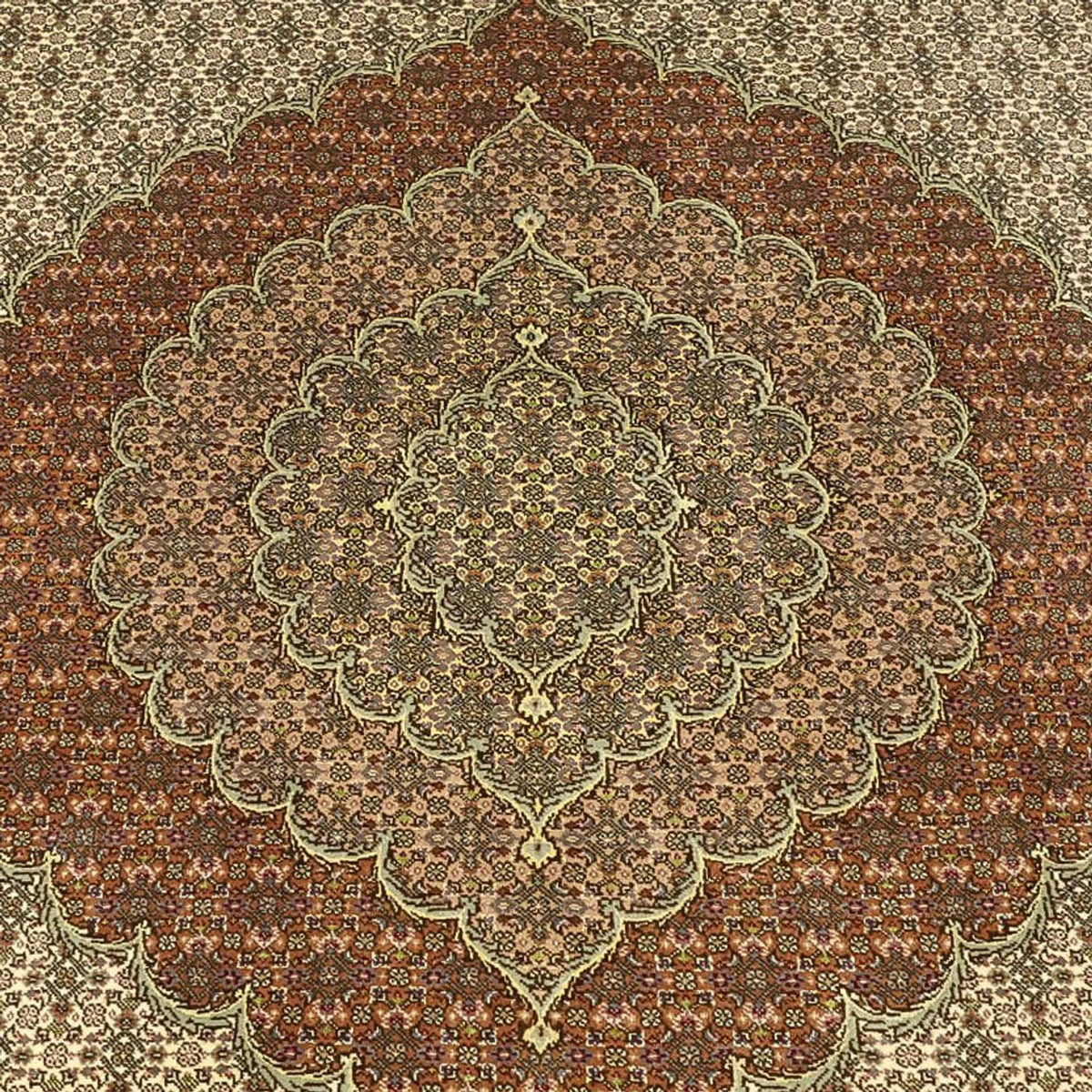 Persisk matta - Tabriz - Royal - Kungliga - 336 x 252 cm - taupe