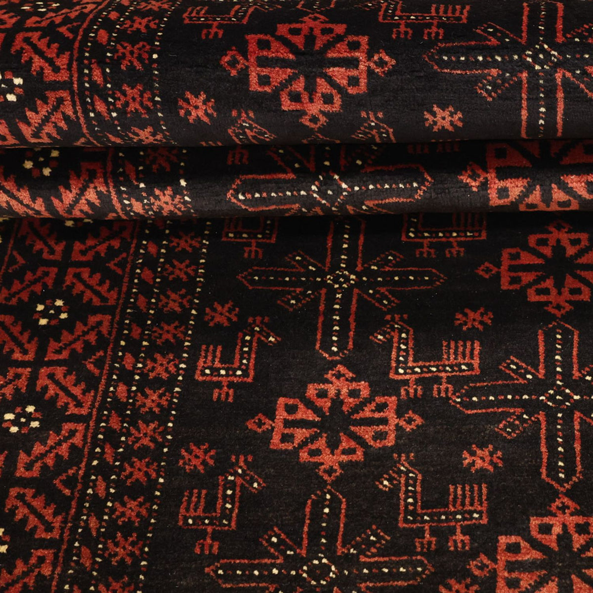 Runner Baluch-matta - 197 x 105 cm - mörkröd