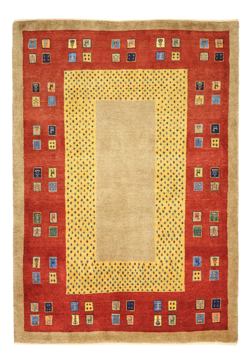 Gabbeh-matta - Loribaft Persian - 158 x 108 cm - flerfärgad