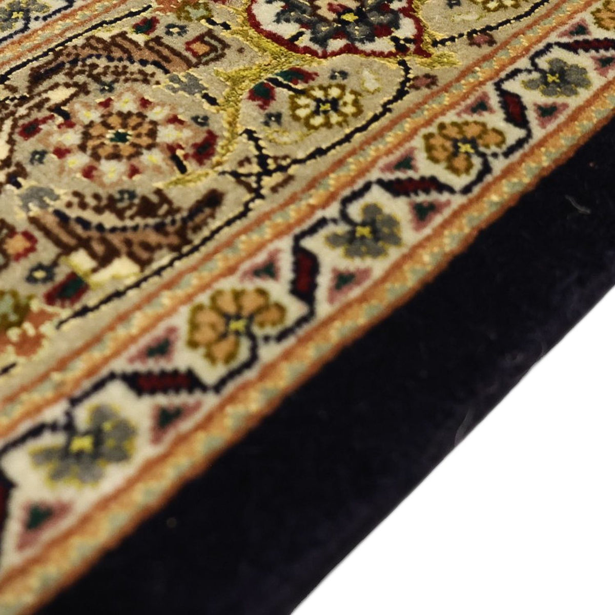 Persisk matta - Tabriz - Royal - Halsband i siden - 160 x 98 cm - mörk beige