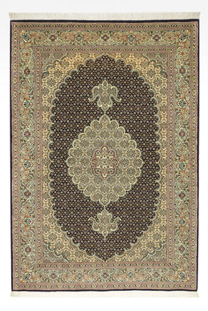 Persisk matta - Tabriz - Royal - 147 x 100 cm - mörk beige