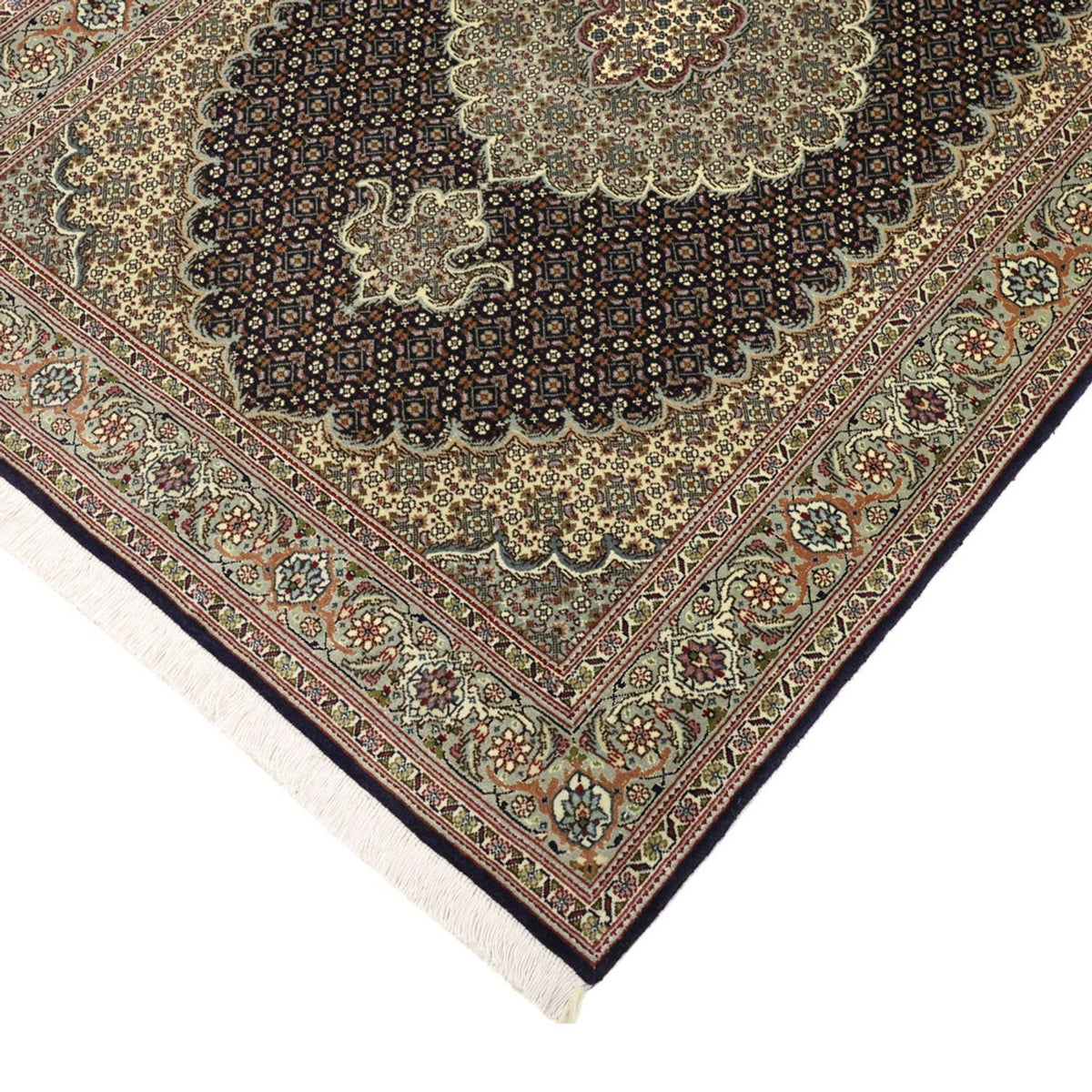 Persisk matta - Tabriz - Royal - 147 x 100 cm - mörk beige